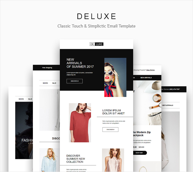Deluxe - Fashion & Online Store Email Newsletter Template 10 Layout - 1
